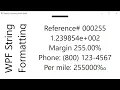 WPF String Formatting Using XAML