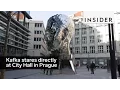 Download Lagu A sculpture of Franz Kafka's head faces City Hall in Prague