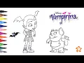 Vampirina Disney - How to color Vampirina and Gregoria