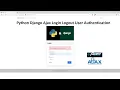 Python Django Ajax Login Logout User Authentication