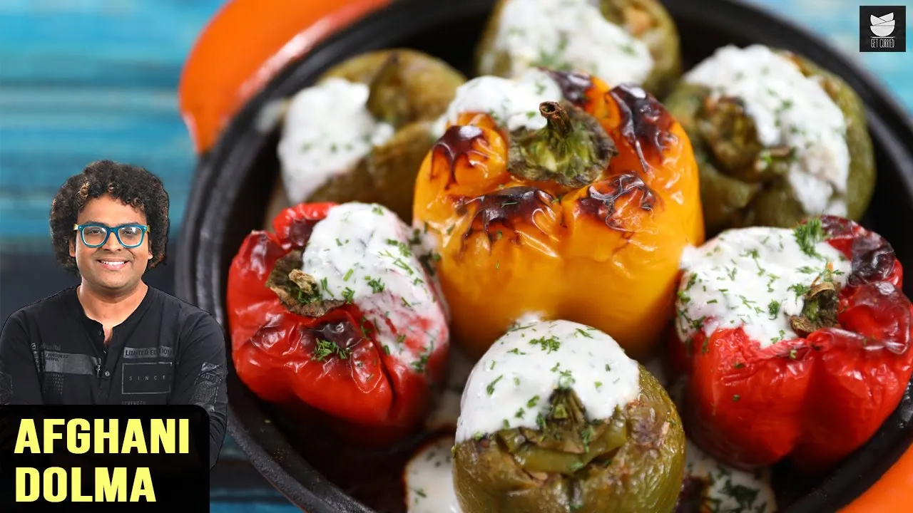 Afghani Dolma   Stuffed Bell Peppers With Chicken & Rice   Easy Stuffed Capsicum   Chicken Recipe