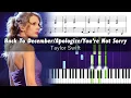 Download Lagu Taylor Swift - Back To December/Apologize/You're Not Sorry - Piano Tutorial with Sheet Music