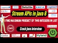 Java 8 Stream API Interview Questions Find Maximum Product of Two Integers in List using Stream API