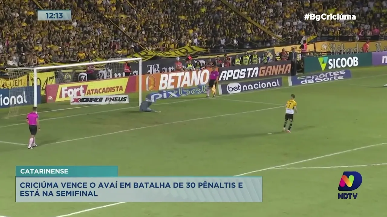 Depois de uma batalha de 30 pênaltis, Tigre vence o Avaí e está na semifinal do Catarinense