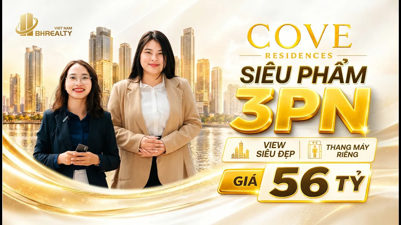 Khám Phá Căn Hộ 56 Tỷ Với 2 Thang Máy Riêng Tại Cove Residences