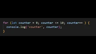 How to write a JavaScript For Loop