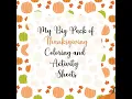 Thanksgiving Printable Set Coloring and Activity Sheets