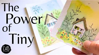 You told me tiny watercolor painting was life-changing - Swap screen-time for brush time