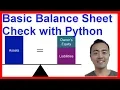 Balance Sheet Analysis using Python Part 1 - Episode 6 in Value Investing Security Analysis