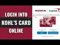 How To Login To Kohl s Card Account Online
