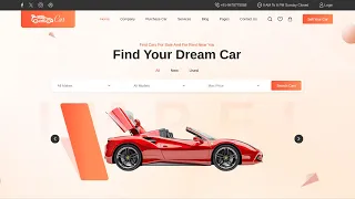Car Website Using HTML CSS JavaScript Responsive Car Website Design Project