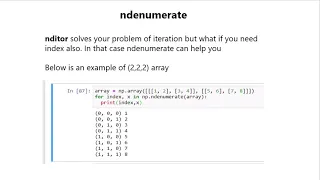 Numpy array Iterate tutorial