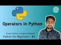 Operators In Python Python Basics In English Nepali From Scratch PFB