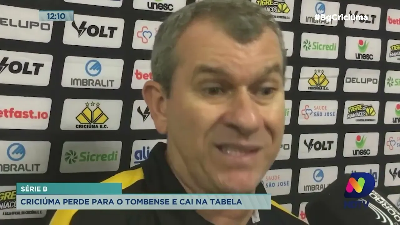 Criciúma perde para o Tombense e cai na tabela da Série B