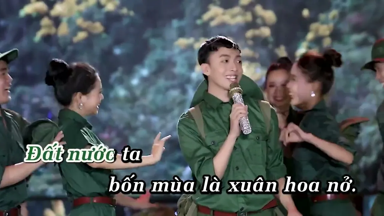 [KARAOKE] Xuân chiến khu - Ale Đức Huy - Tone nam + Tone nữ dễ hát