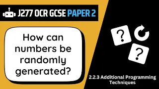 Random Numbers 2 3 OCR GCSE Computer Science J277