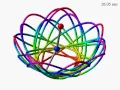 3D Double pendulum bird s eye view computer simulation