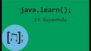 Keywords Java Tutorial
