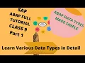 SAP ABAP Tutorial Class 9 - Part 1 Report