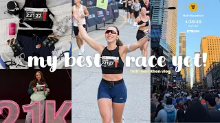 HALF MARATHON VLOG | Carb Loading, Expo, and getting a PB!!