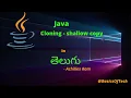 Cloning in Java Object cloning