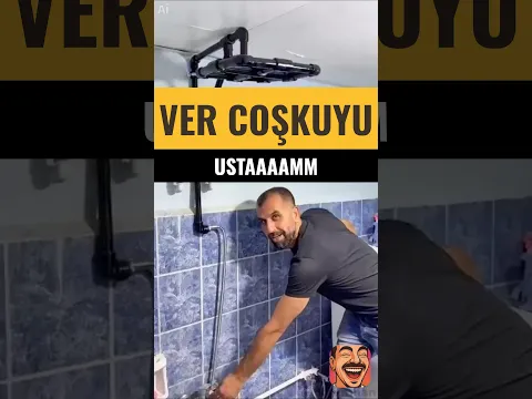 Usta duş setinde basıncı unuttu 😂