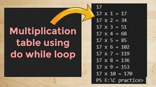 how to create multiplication table using do while loop in c program programscorner do while loop