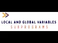 5 5 Global and Local Variables