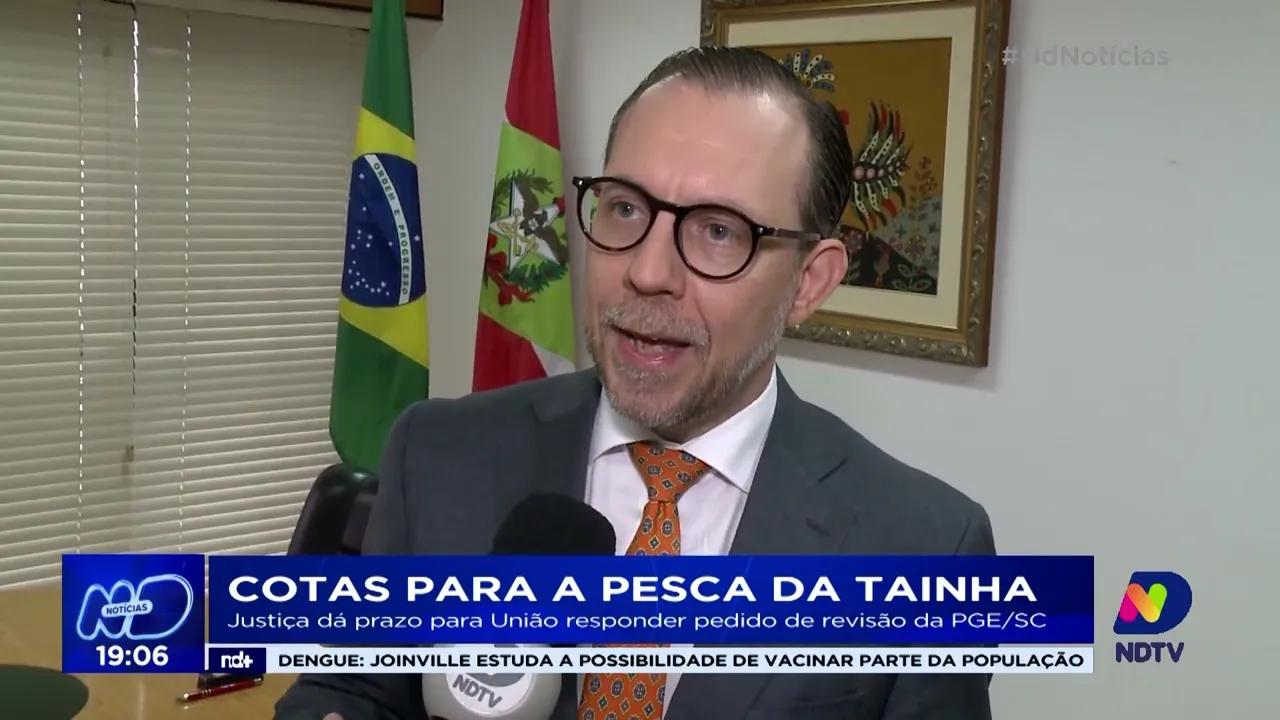 Cotas para a pesca da tainha: justiça dá prazo para união responder pedido de revisão da PGE/SC