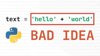 DO NOT Concatenate Strings Like This In Python There s A Better Way