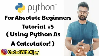 Using Python As A Calculator Python Tutorials For Absolute Beginners In Hindi