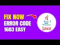 How To Fix Java Update Error 1603 Windows 10 11