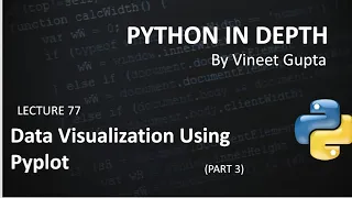 Lecture 77 Data Visualization Using Pyplot Part-3