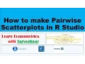 How to make Pairwise Scatterplots in R Studio