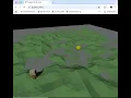 rapier sample project with a dwarf character walking around a procedural terrain