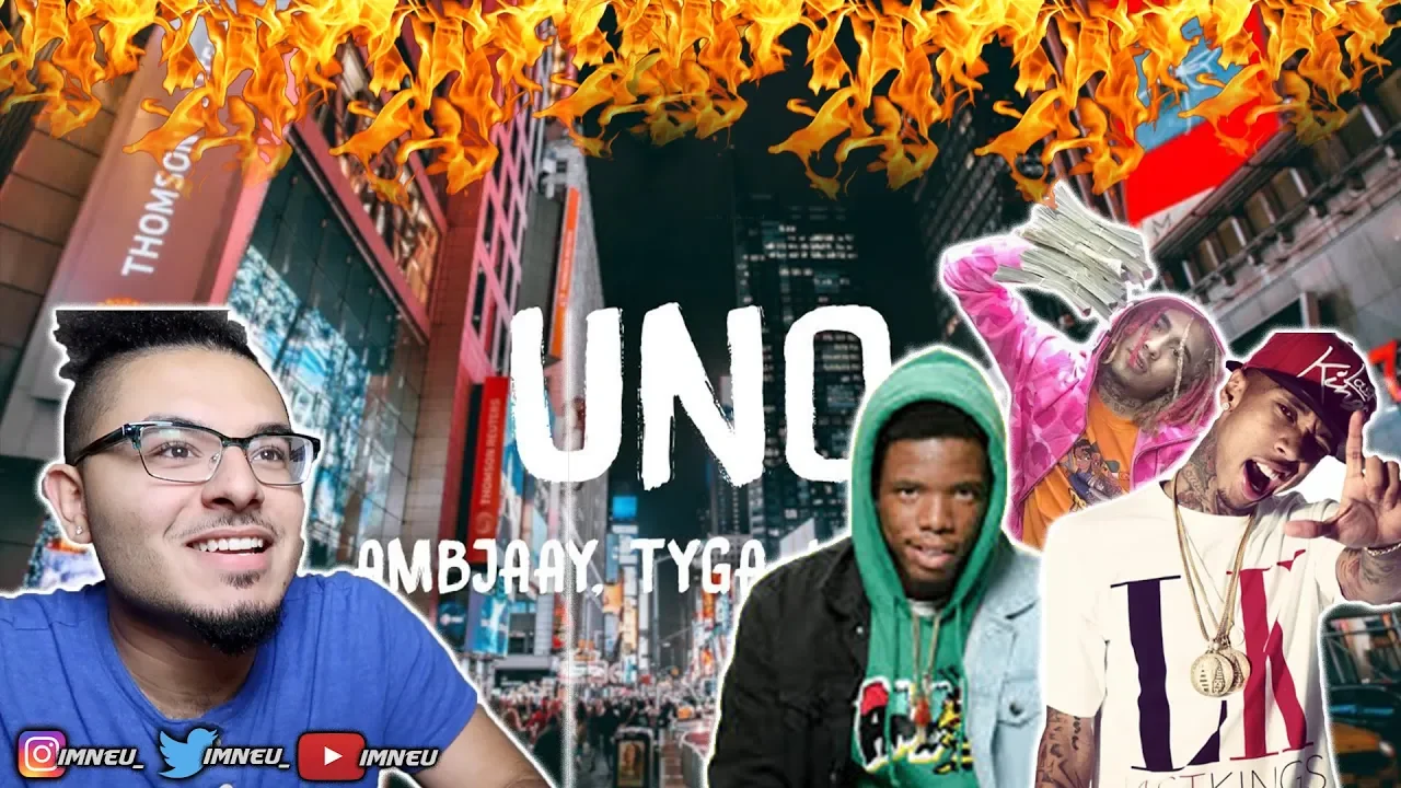 Ambjaay - Uno (Remix) (Feat. Tyga & Lil Pump) [Animated Video] | REACTION
