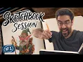 Sketchbook Session 01 Drawing a Magical Gnome Character - Sketchbook Ideas Gouache Techniques
