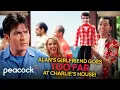 Two and a Half Men Charlie Loses It When Alan s Girlfriend Throws a Party
