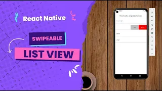 How to create swipeable list view in react native