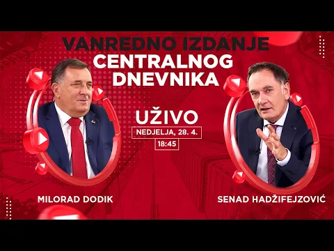 Video Thumbnail: Hadžifejzović Dodiku: Idi, Milorade, spasi sebe i državu! Dodik: Idi i ti! Senad: Idi ti, prvi!