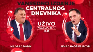 Hadžifejzović Dodiku: Idi Milorade, spasi sebe i državu! Dodik: Idi i ti! Senad: Idi ti, prvi!