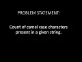C program to find number of camel case letters in a given string