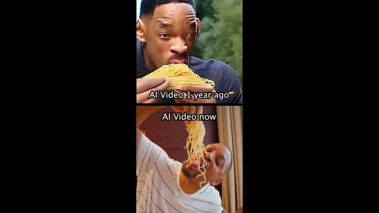 Will Smith eating Spaghetti (Then vs Now)