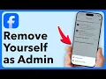 How To Remove Yourself as Admin on Facebook Page