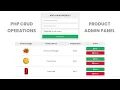 Create A Responsive E-Commerce Product Admin Panel With CRUD Using HTML - CSS