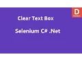 Selenium C Clear Text Box