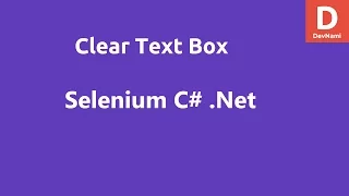 Selenium C Clear Text Box
