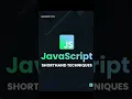 Javascript s shorthand syntax