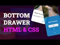 Creating a Drawer with HTML CSS Only - NO JavaScript