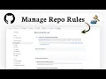 How to set rules in a GitHub Repository Protection